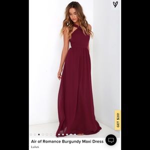 Air of Romance Lulu’s Maroon Bridesmaid Dress
